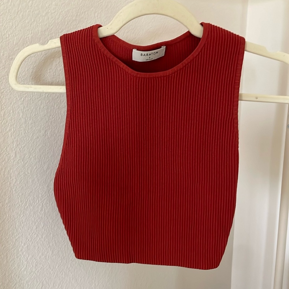 Aritzia Babaton sculpt cropped tank